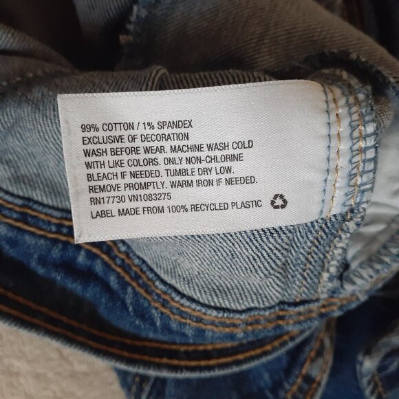 Cat & Jack Girl's Size L (10/12) Medium Wash Button Up Denim Stretch Vest - Picture 6 of 9